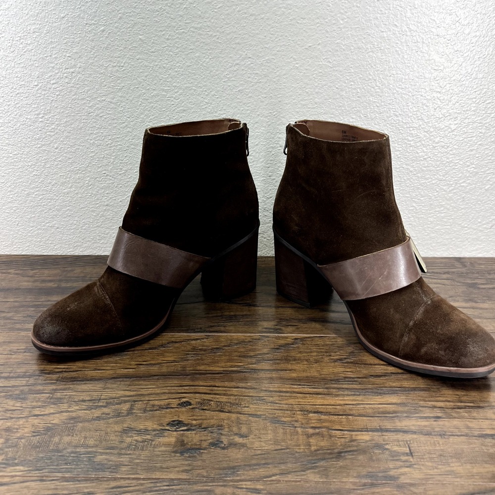 Korks Kork Ease Womens Boots Size 6 Denoon Brown Suede Buckle Back Zip Booties - Picture 8 of 12